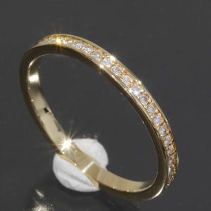 K18YG(18金 イエローゴールド) ハーフエタニティ ダイヤモンド リング