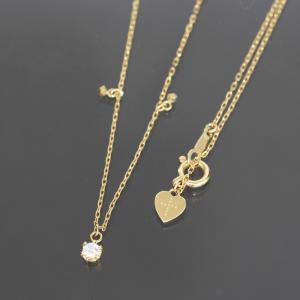 アーカー ジェーン ネックレス 1P ダイヤ 0.05ct K18YG ラウンド