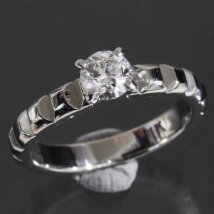 ブシュロン Boucheron クルドパリ ダイヤ 0.32ct リング 4号(46) PT950 プラチナ 箱保GIA E1920