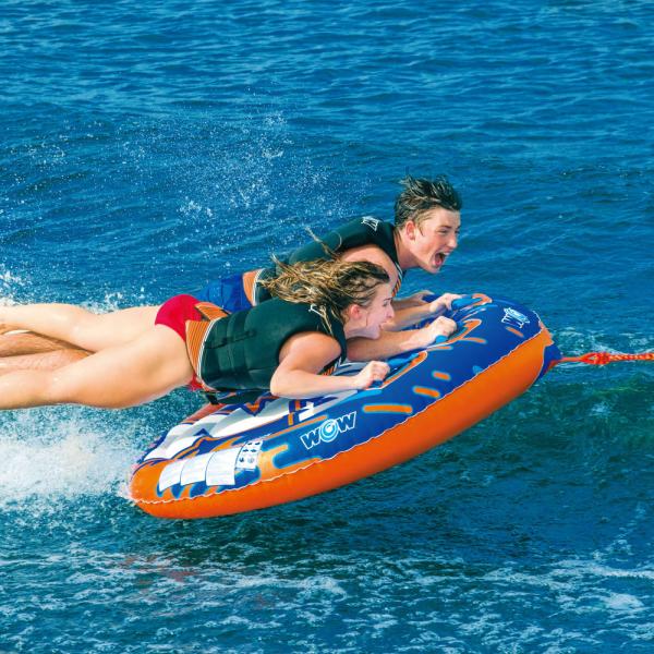 トーイングチューブ WOW/ワオ 2人乗り ノヴァ ラウンドデッキチューブ バナナボート ボート ジ...