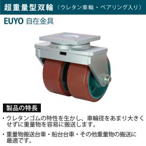 船台キャスター 自在式 ウレタンゴムタイヤ E...の詳細画像1