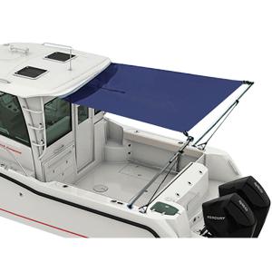 BMO ボート用 スターンシェード 取付アイセット ブルー 1.8m×1.5m ビミニトップ 日除け オーニング サンシェード 屋根 船 ビーエムオー