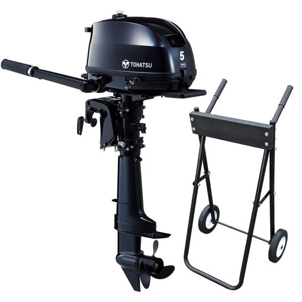 TOHATSU(トーハツ) 船外機 5馬力 4ストローク セパレート型(外付) 船外機スタンド付 M...