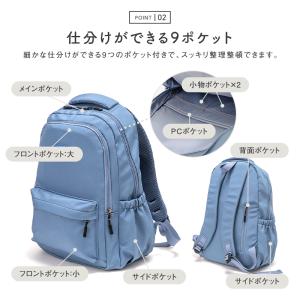 リュック レディース PC 通勤 軽量 通学 ...の詳細画像3