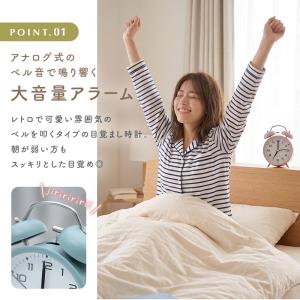 置き時計 目覚まし時計 置時計 連続秒針 静か...の詳細画像1