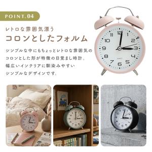 置き時計 目覚まし時計 置時計 連続秒針 静か...の詳細画像4