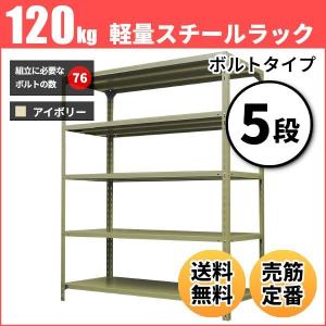 スチールラック 業務用 高さ240 幅60 奥行45cm 5段 120kg/段(ボルト) 単体 重量(22kg)｜neosteel