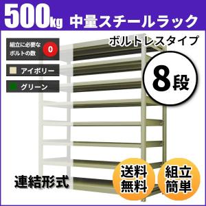 スチールラック 業務用 高さ90 幅120 奥行75cm 8段 500kg/段(ボルトレス) 連結 重量(131kg)｜neosteel