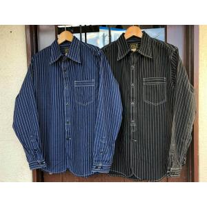 桃太郎ジーンズ（MOMOTARO JEANS） ウォバッシュストライプ長袖ワーク