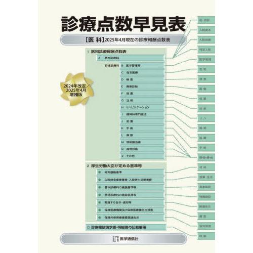 【送料無料】[本/雑誌]/診療点数早見表 2025年4月増補版/医学通信社