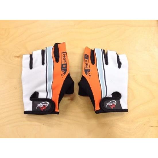 自転車　サイクルグローブ　春夏用ショートタイプ　イタリア製　オレンジ　【NEP-Dオリジナル】