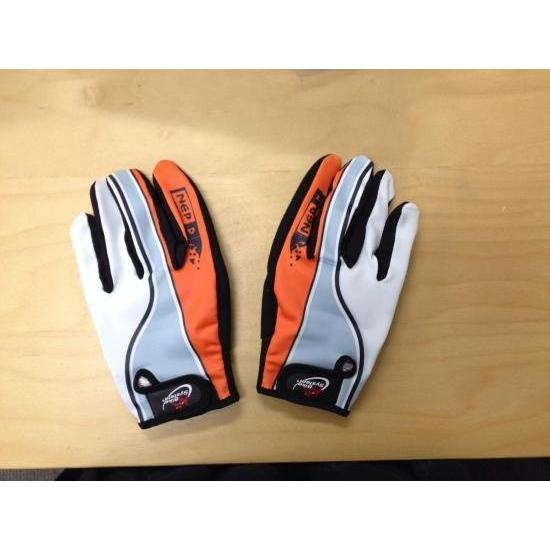 自転車　サイクルグローブ　春夏用ロングタイプ　イタリア製　オレンジ　【NEP-Dオリジナル】