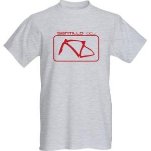 Santillo Cicli メンズTシャツグレー　プリントカラー：レッド　サンティッロ　サンティッ...