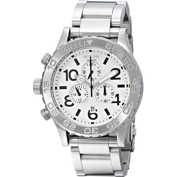 《新品未使用》ニクソン NIXON 腕時計 A037-100 クロノグラフ シルバー ホワイト