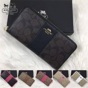 コーチ COACH 財布 長財布 F54630 F52859 ラグジュアリー シグネ チャー PVC レザー アコーディオン ジップ アラウ レディース 送料無料