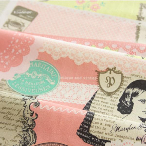 (  リネン ) コラージュ4イン1ダブルイラストカット 【 手作り 手芸 コラージュ パネル柄 】...