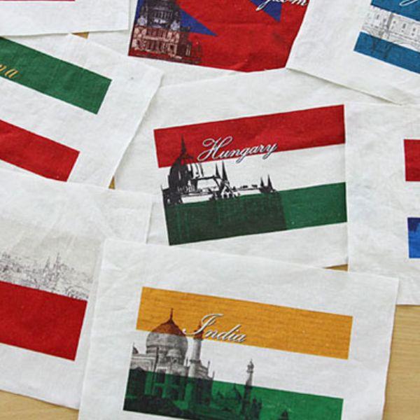 ( リネン )  "ワールド トラベル" ハンドスパン カットクロス│  8 type 【 商用利用...