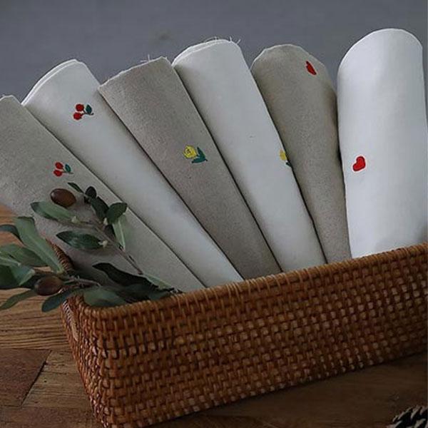 ( 刺繍リネン ) プチ チェリー チューリップ ハート 刺繍リネン │【 商用利用可 】【 お取り...