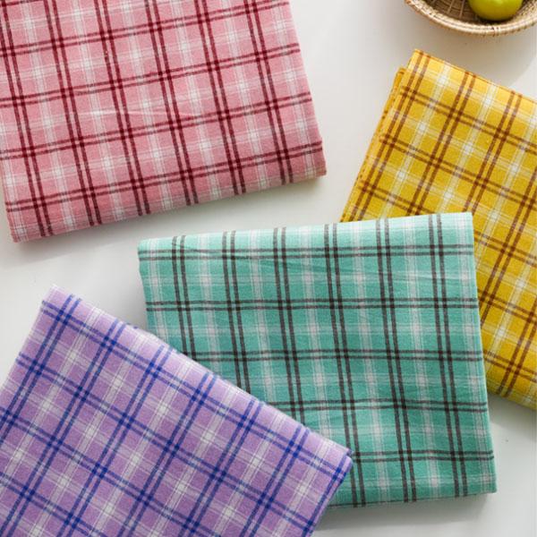 ( コットン ) フルーツチェック 先染め コットン │ 4 color  大幅145cm 【 商用...