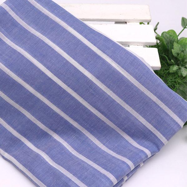(  リネン ) ブルー ストライプ スラブ リネン │  大幅 140cm 【 商用利用可 】【 ...