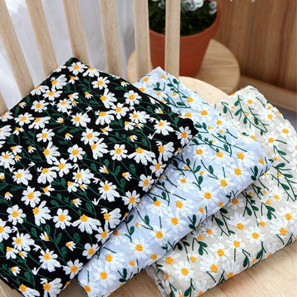 ( 刺繍リネン ) カントリーガーデン　刺繍リネン │ 幅 120cm【 商用利用可 】【 お取り寄...