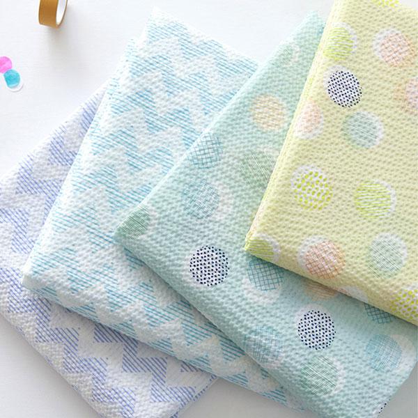 ( コットン ) ジグザグ &amp; マル 60's リップルコットン│ 4 type 135cm巾 【 ...