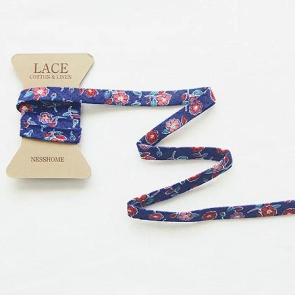 【バイアステープ】1cm American Blueバイアステープ/ベベネヴィンテージフラワーシリー...