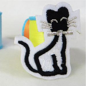 ( ワッペン )Sliver Ribbon cat/キャラクターワッペン 【 商用利用可 】｜ness-home