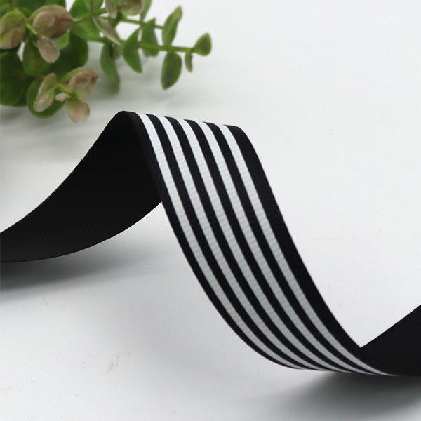 ( 手芸テープ ) ノワール ストライプ リボン | 幅 2.5cm【 商用利用可 】
