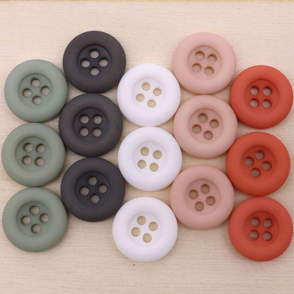 ( ボタン ) マットサークルボタン  (2個) │5色　【 商用利用可 】