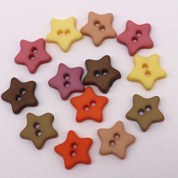 ( ボタン ) マットスターボタン  (2個)│7色　【 商用利用可 】