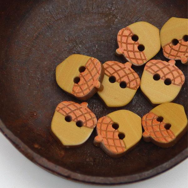 ( ボタン ) どんぐりころころボタン  (2個) │ ナチュナルシリーズ【 商用利用可 】