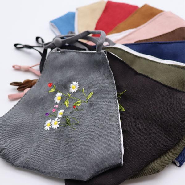 ( マスク ) 刺繍マスク 布マスク │ 花柄 10種類 │ 洗えるマスク
