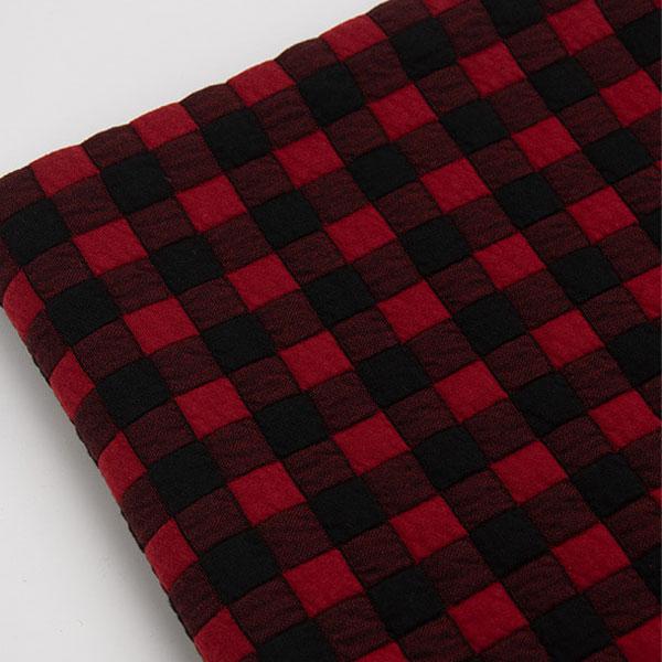 【 お取り寄せ】( ニット生地 ) チェックメイト コージー スクエア ニット トリプル キルティン...