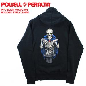 パウエル ペラルタ パーカー POWELL PERALTA PRO BLAIR MAGICIAN HOODED SWEATSHIRT CSHPPCBMX Black フーディー ファッション スカル 骸骨