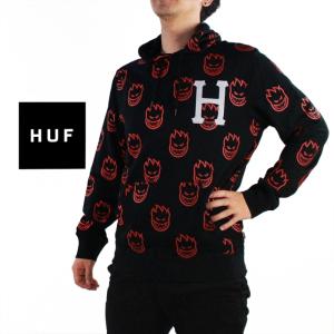 ハフ×スピットファイヤープルオーバー パーカー HUF SPITFIRE BIGHEAD PO HOODIE FL00081 ビッグヘッド フーディー ハフ スケート SB スケートボード｜nest001