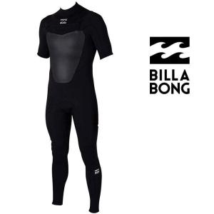 ビラボン ウェットスーツ BILLABONG 2/2MM ABSOLUTE BACH ZIP SHORT SLEEVE FULLSUIT MWFUJAS2-BLK  Black フルスーツ 半袖 男性用｜nest001