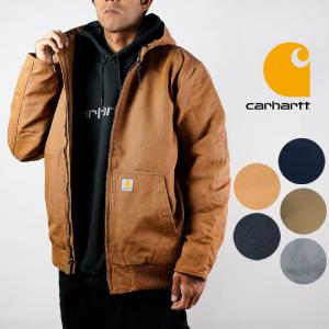 カーハート CARHARTT WASHED DUCK INSULATED ACTIVE 104050 ダック アクティブジャケット パーカー型リブジャケット N-2B ワークジャケット フード付き ジッパー