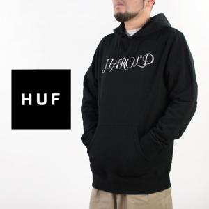 ハフ パーカー HUF HAROLD HUNTER  TRIBUTE P/O HOODIE PULLOVER PF00359 Black ハロルドハンター コラボ プルオーバー フーディー ハフ スケート｜nest001