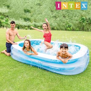 インテックス ビニールプール INTEX スイムセンターファミリープール ME-7016 56483NP 大型プール 262×175×56cm｜nest001