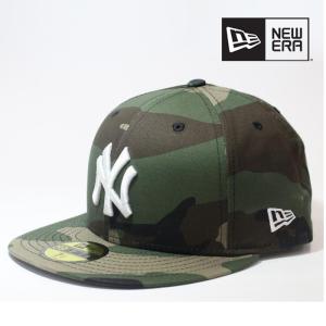 ニューエラ 帽子 キャップ NEWERA WOODLAND CAMO BASIC 59FIFTYFITTED New York Yankees Green Khaki ニューヨーク ヤンキース MLB メジャーリーグ｜nest001