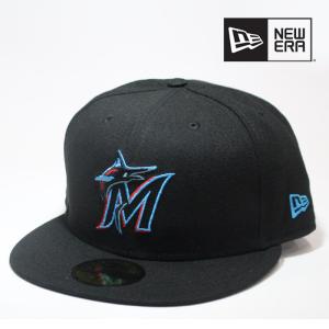 ニューエラ 帽子 キャップ NEWERA ON-FIELD 59FIFTY Miami MARLINS GAME Black オーセンティック マイアミ マーリンズ MLB メジャーリーグ ベースボール 野球｜nest001