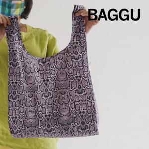 バグゥ エコバッグ トートバッグ BAGGU STANDARD BAGGU BAG Pink Snakeskin ピンクスネークスキン 蛇柄 単品 エコバックスタンダードバグゥ ポリエステル製｜nest001