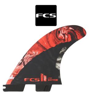 サーフィン フィン トライフィン FCS II MB PC CARBON TRI RETAIL FINS FMBL-CC04-LG-TS-R Red Lサイズ カーボン サーフ サーフボード 3枚｜nest001