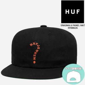 ハフ キャップ 帽子 HUF ENIGMA 6 PANEL HAT HT00626 Black 6パネルキャップ JENKEM ジェンケムコラボ ストラップバック スナップバック ユニセックス