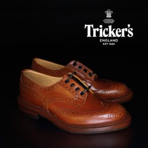 トリッカーズ バートン 革靴 trickers BOURTON DAINITE SOLE M5633/39 Marron Antique Brown ダイナイトソール 短靴 ラウンドトゥ ウイングチップ