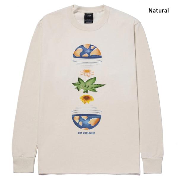 ハフ Tシャツ HUF WE ARE THE WORLD L/S TEE TS01853 Natur...