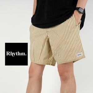 リズム ショートパンツ 短パン RHYTHM STRIPE JAM C0322M-JA01 Marlgold ストライプ ハーフパンツ ロゴ サーフ サーフィン メンズ 男性 春夏｜nest001