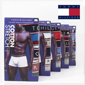 トミーヒルフィガー ボクサーブリーフ ボクサーパンツ TOMMY HILFIGER  Stretch STRETCH COTTON TRUNK 3P 09T4159 3Pack 3枚組 Red Blue Gray Black メンズ｜nest001