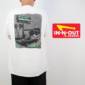 インアンドアウトバーガー Tシャツ IN-N-OUT BURGER 2023 QUALITY N SPEED White 半袖 Tee インアウトバーガー メンズ 男性 プリントT 春夏 ハンバーガXXL 2XL｜nest001